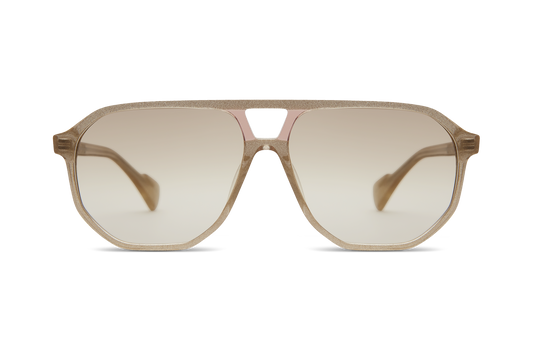 VIPPVEDEL Småa 54 Sparkle Sand - Heather / Gold Gradient Lens